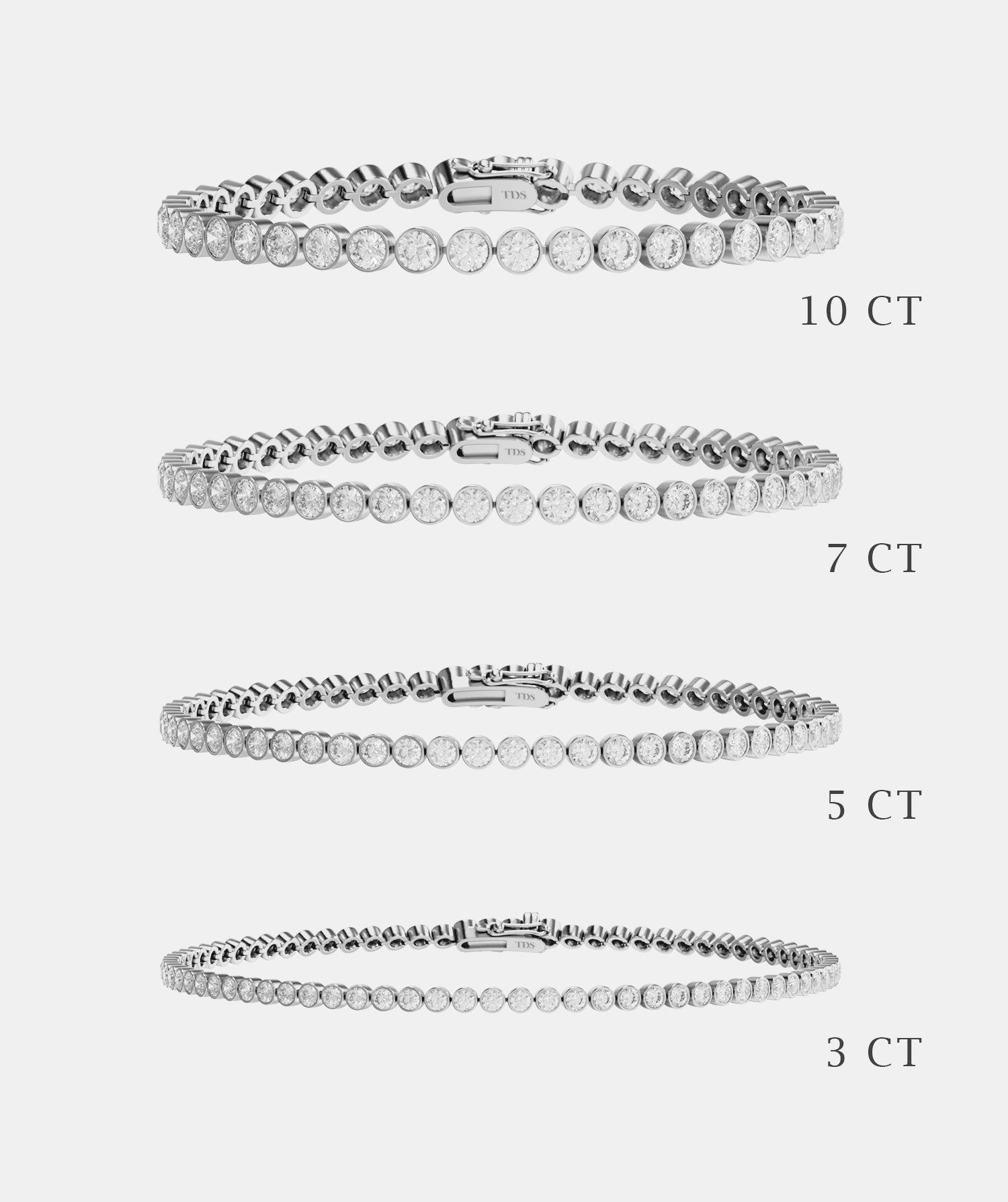 Classic Bezel Set Diamond Tennis Bracelet