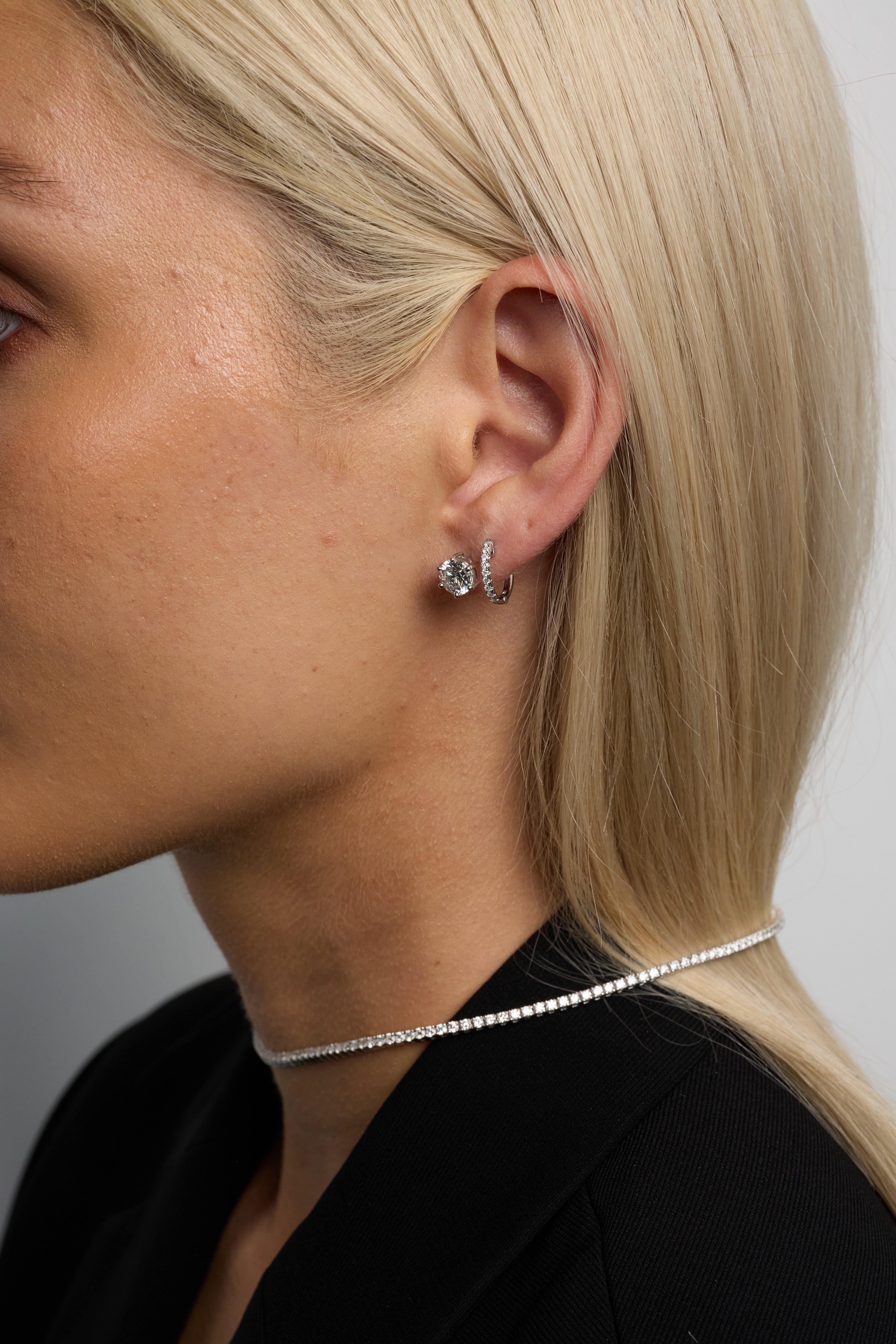 Classic Box Set Diamond Tennis Necklace