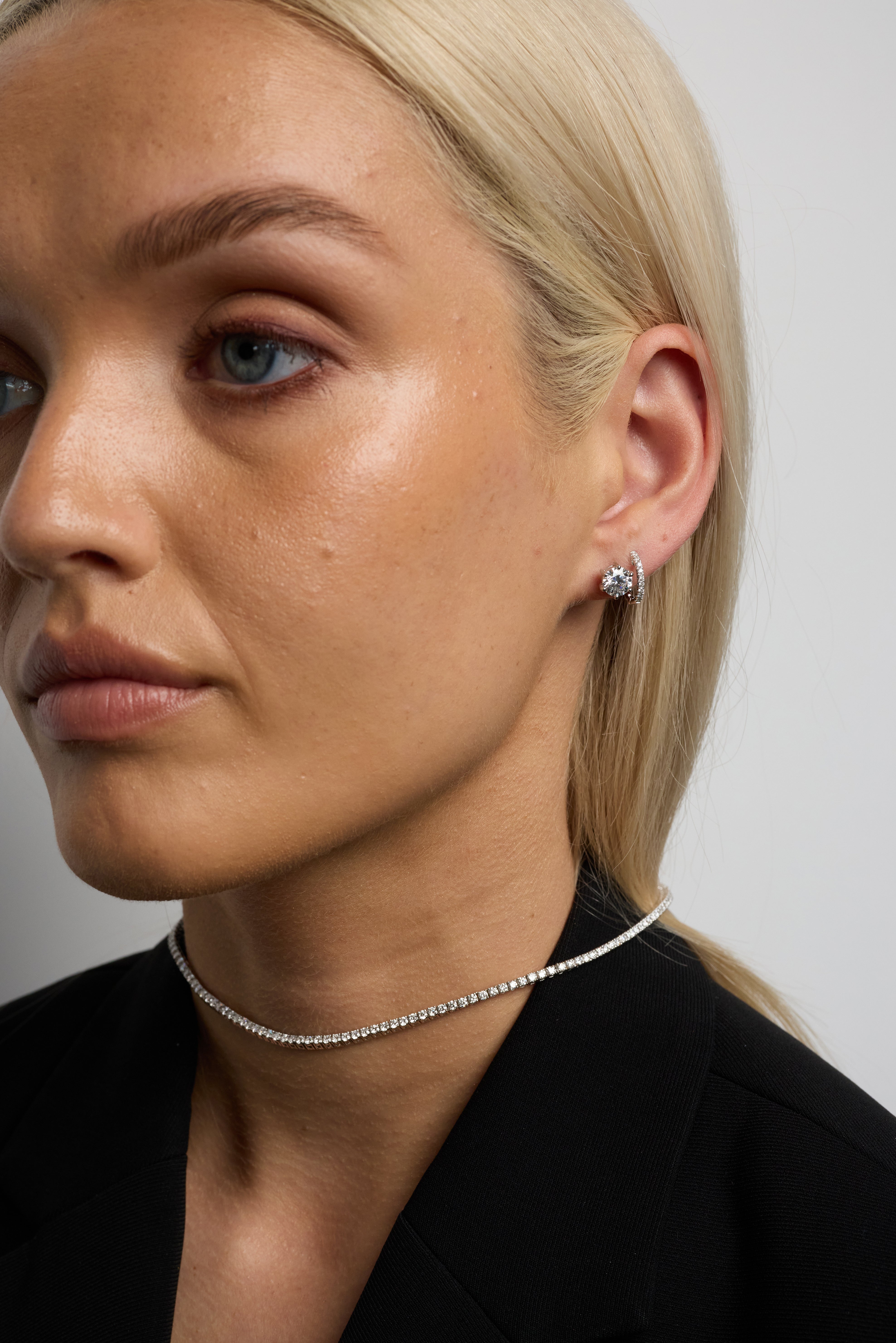 Classic Box Set Diamond Tennis Necklace