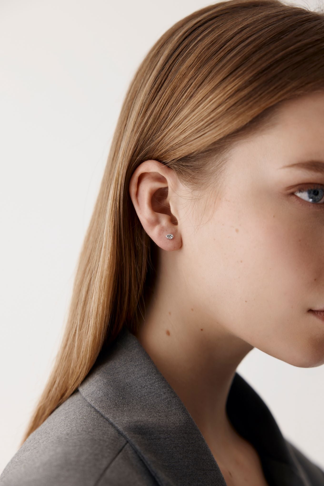 Mini Bezel Set Diamond Studs