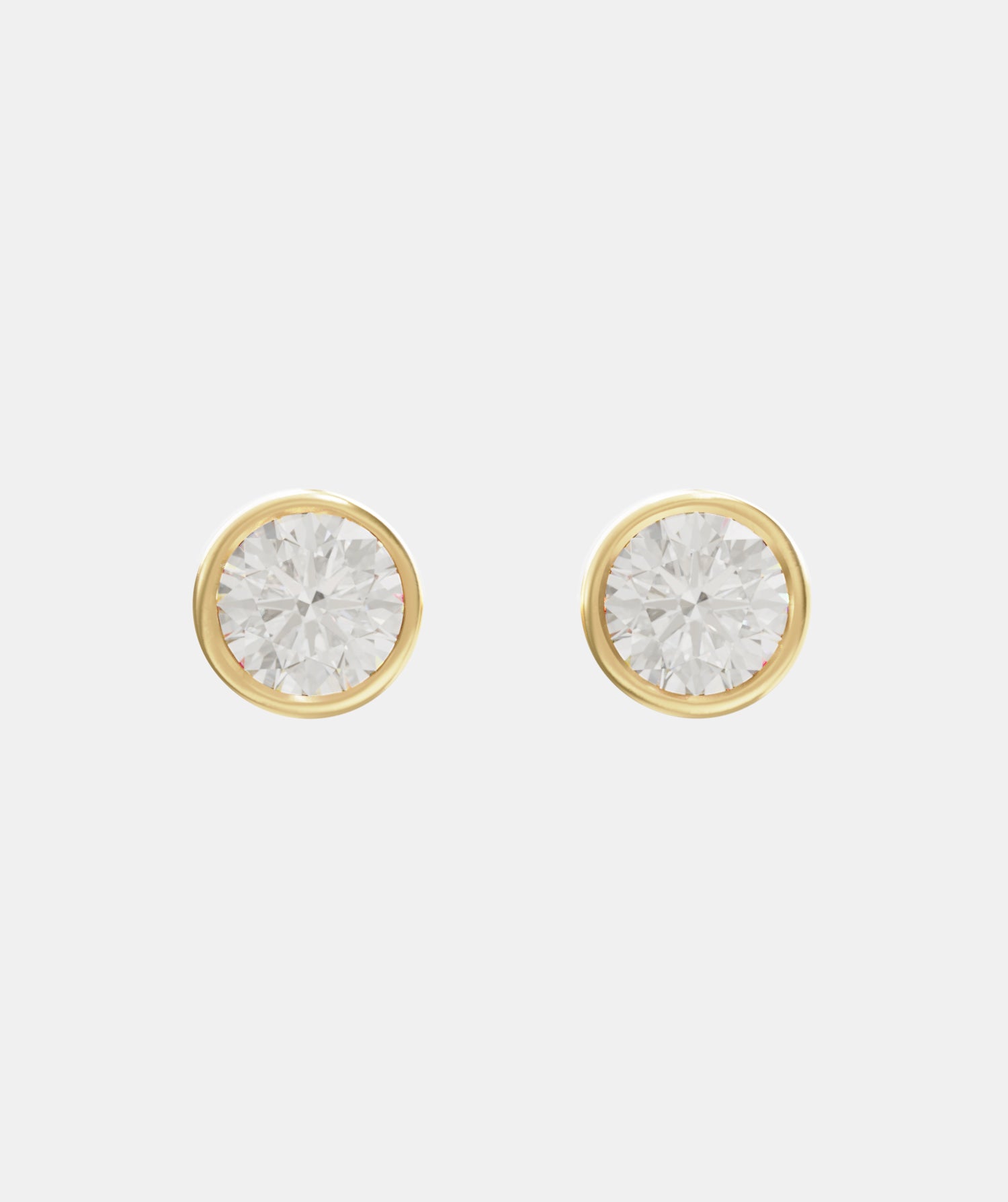 Mini Bezel Set Diamond Studs