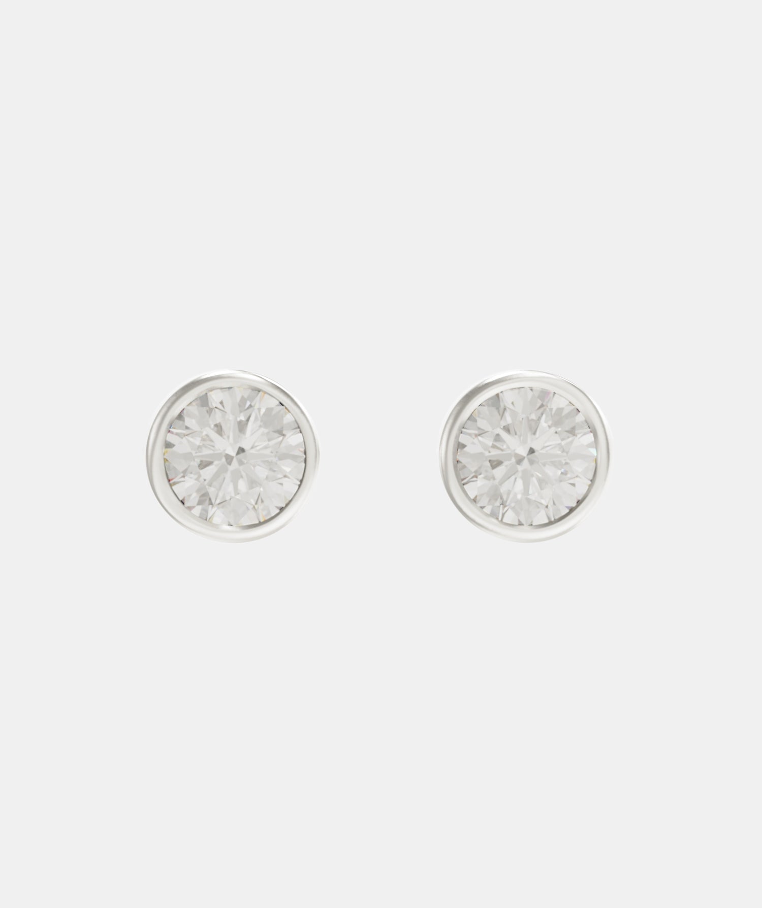 Mini Bezel Set Diamond Studs