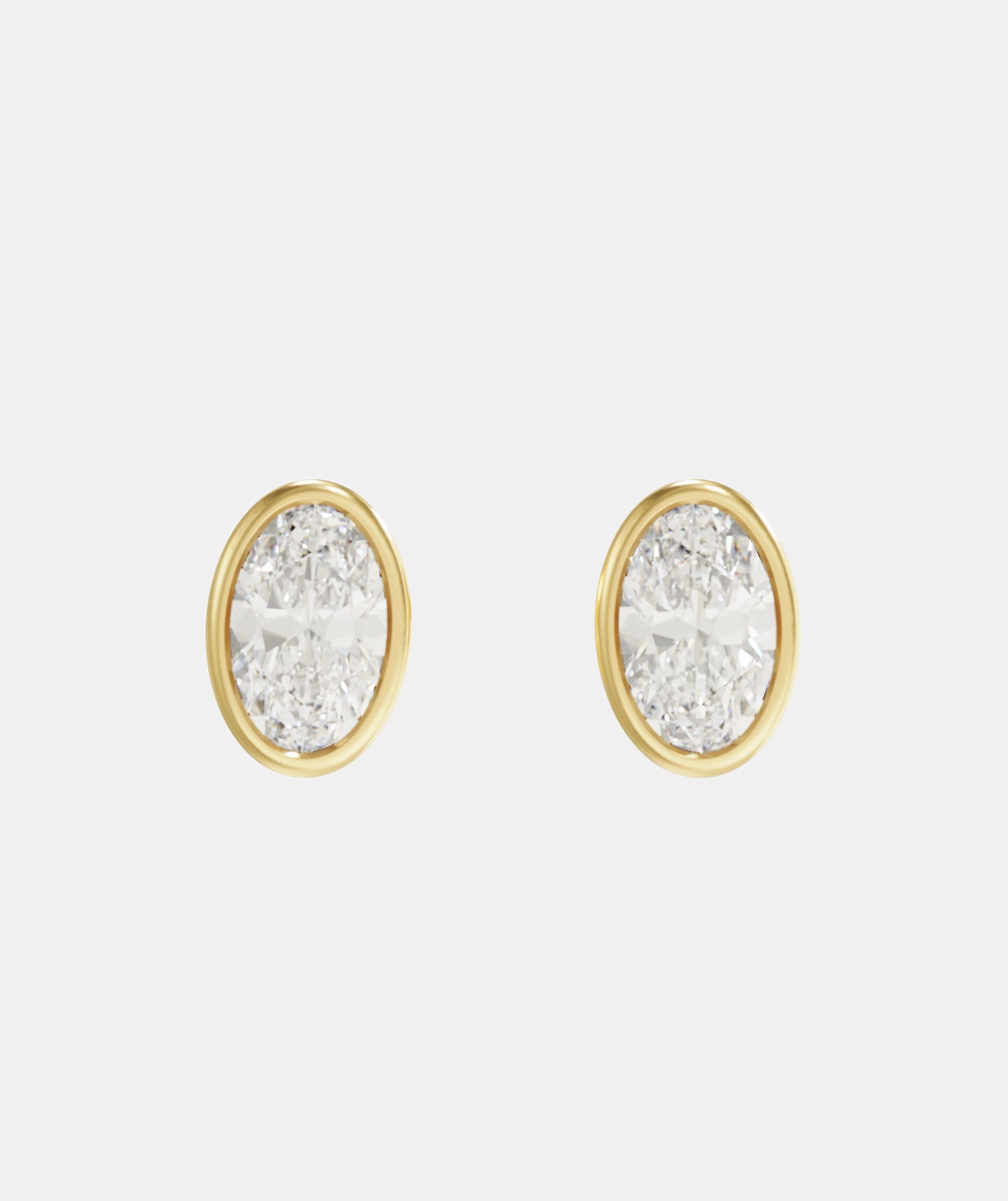 Mini Bezel Set Diamond Studs