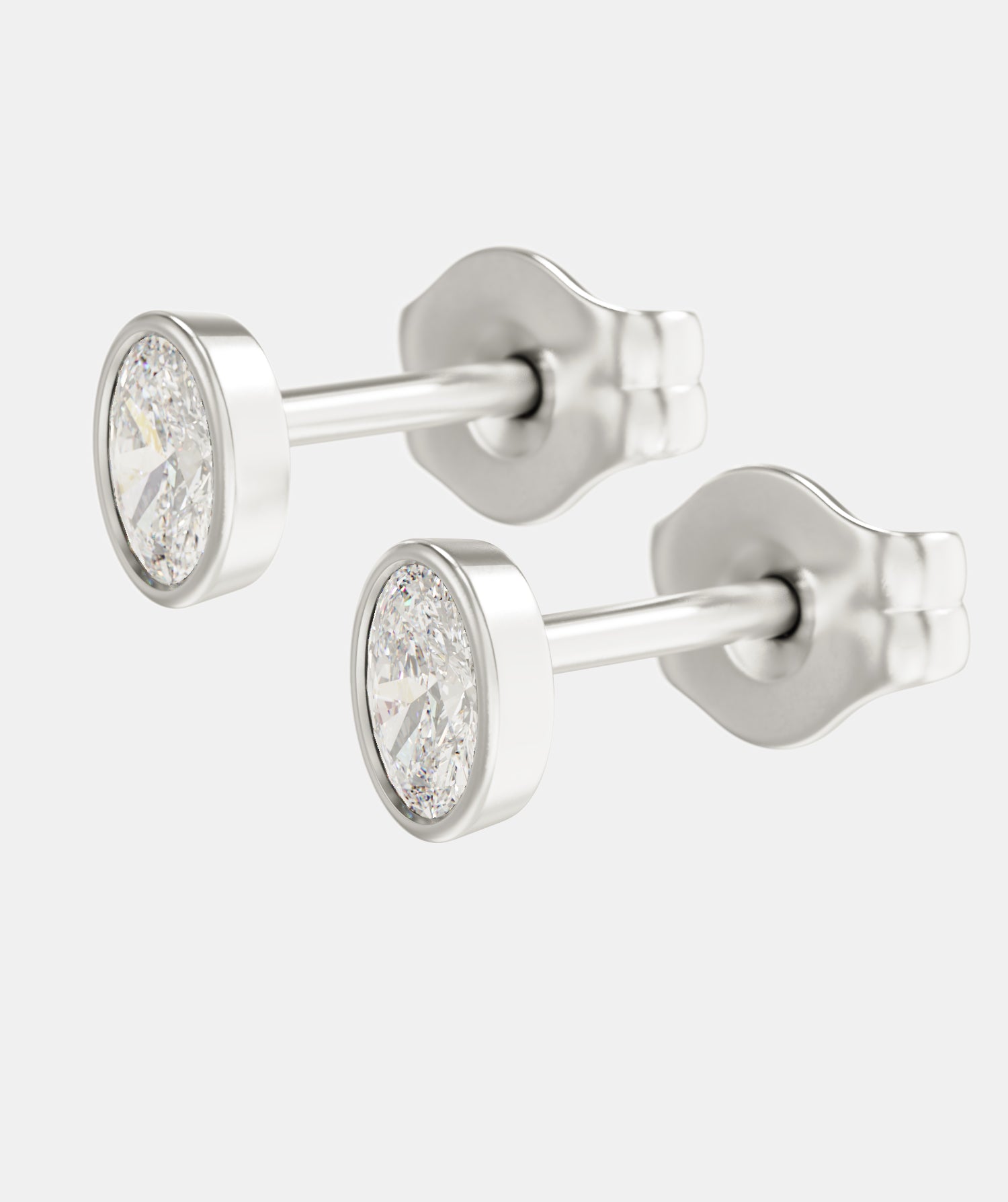 Mini Bezel Set Diamond Studs