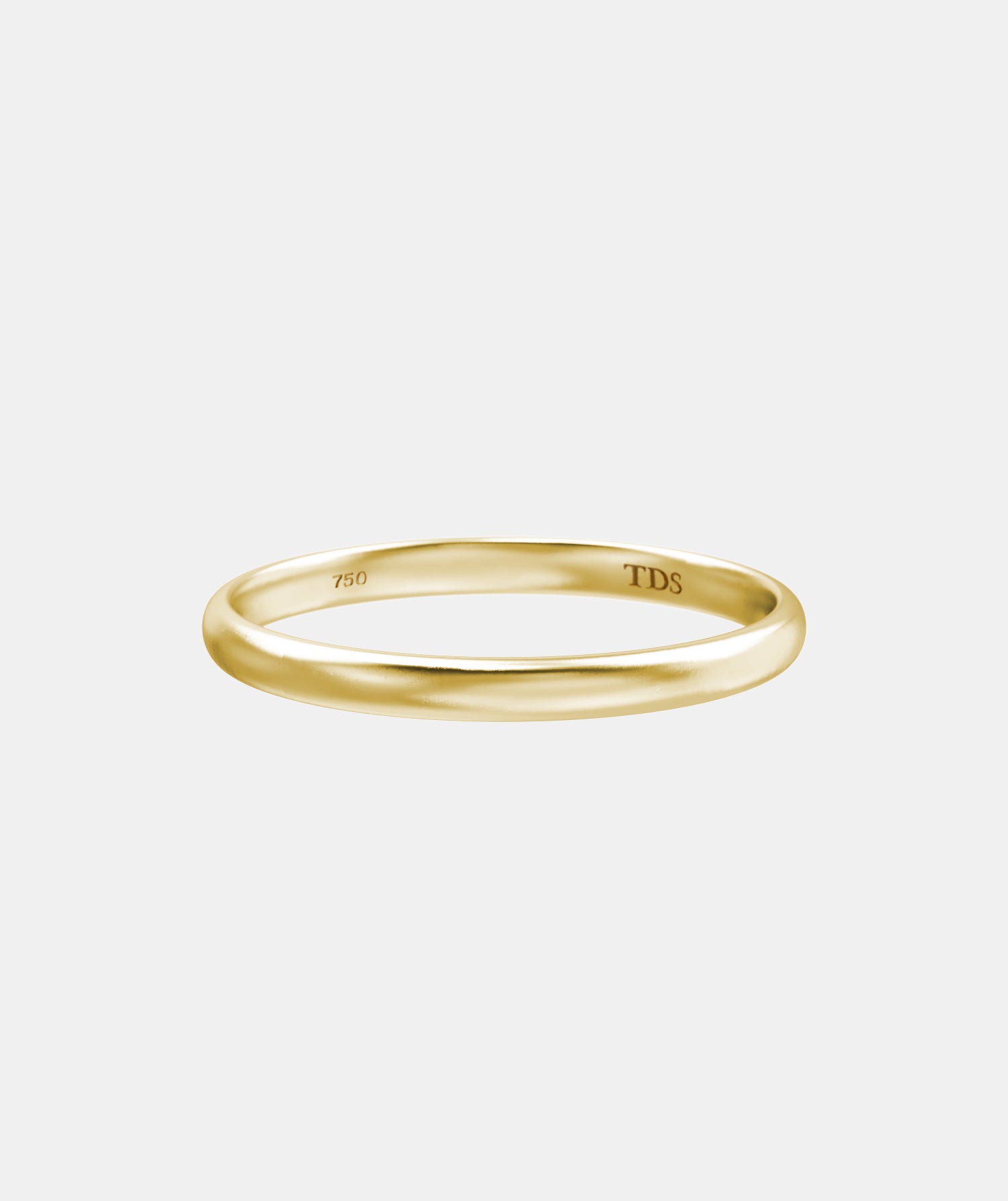 Classic Plain TDS3 Quarter Rounded Wedding Band