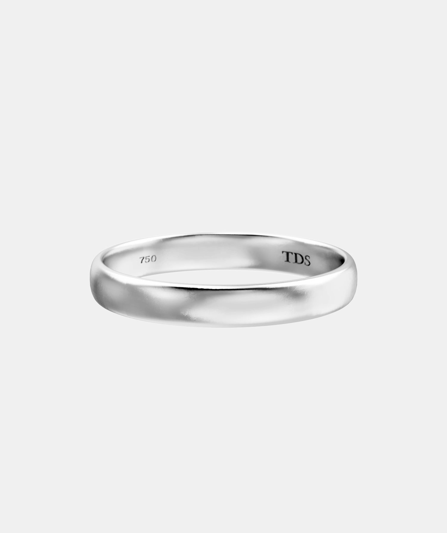 Classic Plain TDS3 Quarter Rounded Wedding Band