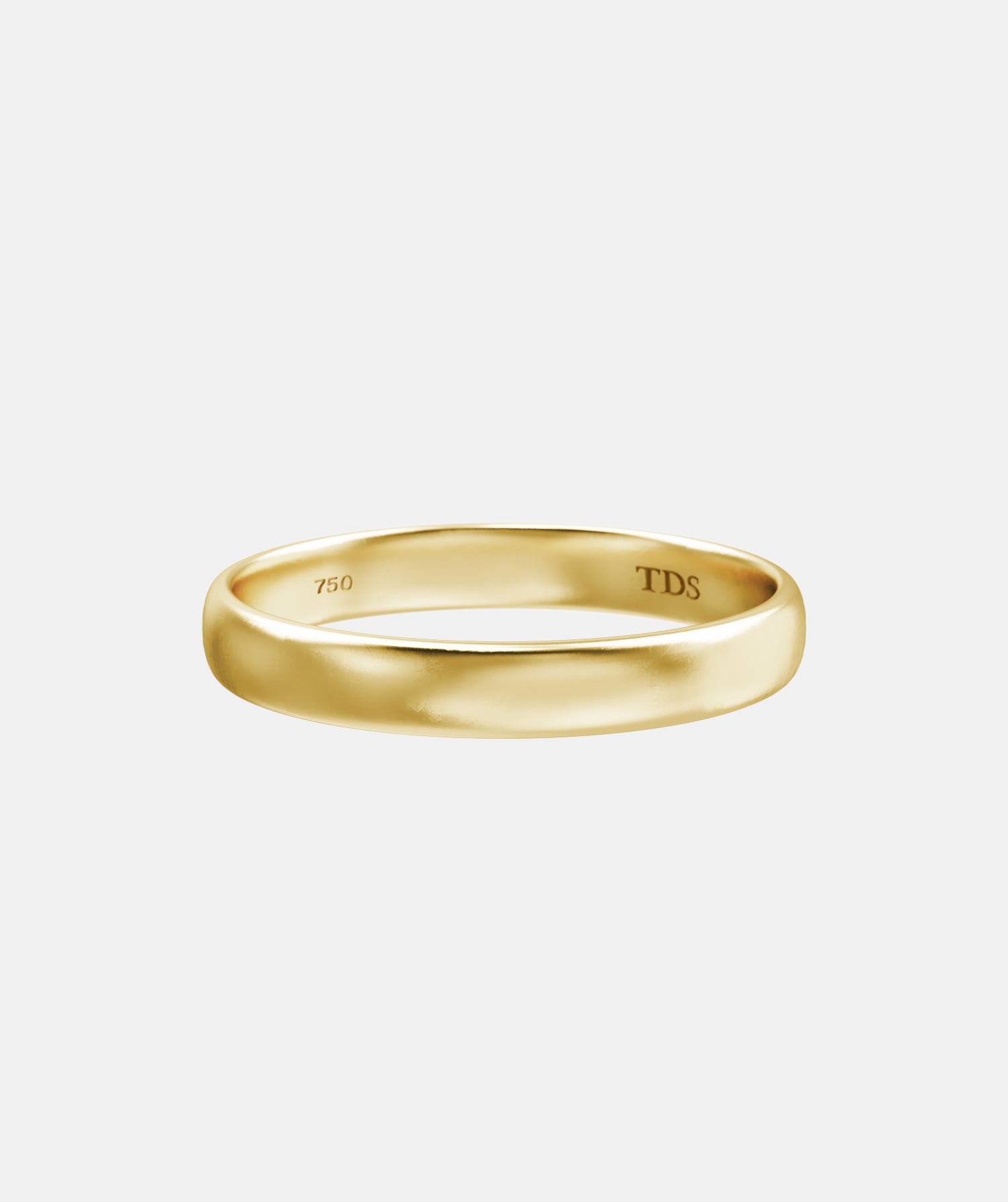 Classic Plain TDS3 Quarter Rounded Wedding Band
