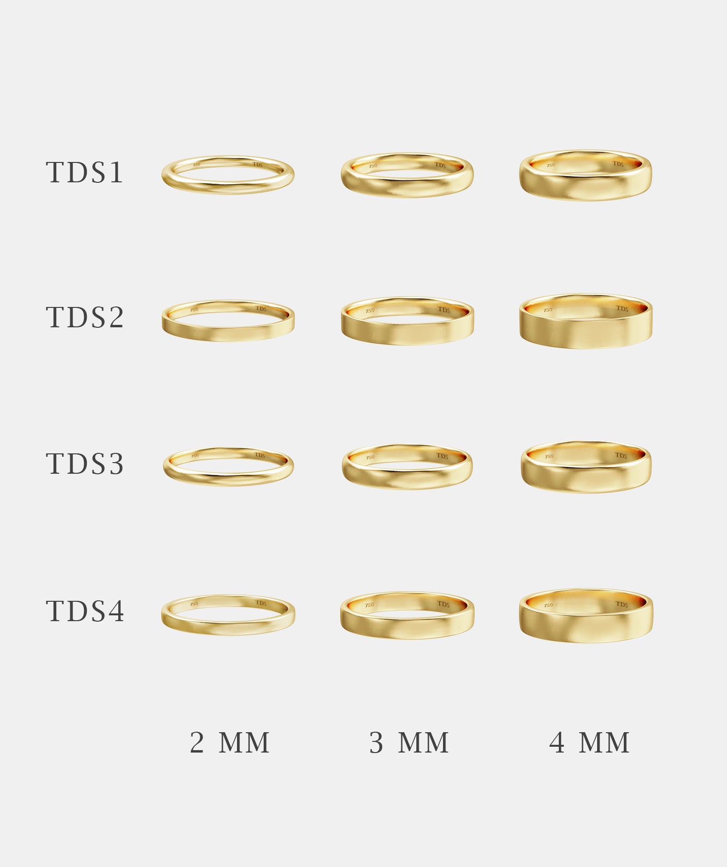 Classic Plain TDS2 Flat Wedding Band