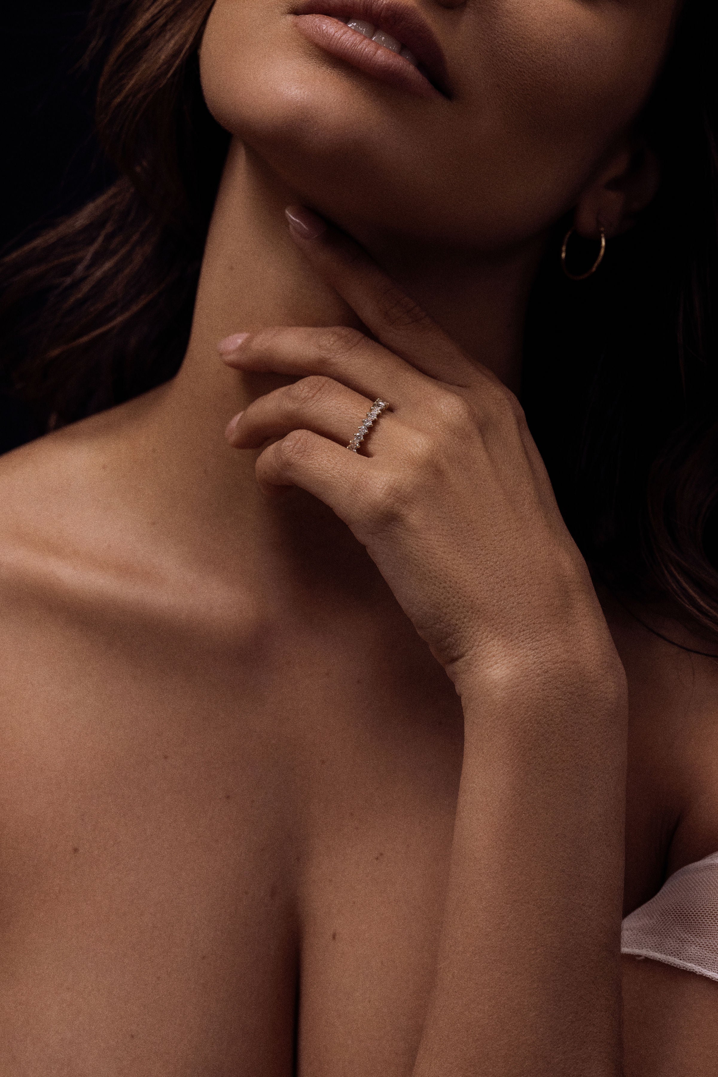 Trish Peng Half Hoop Diamond Eternity Band