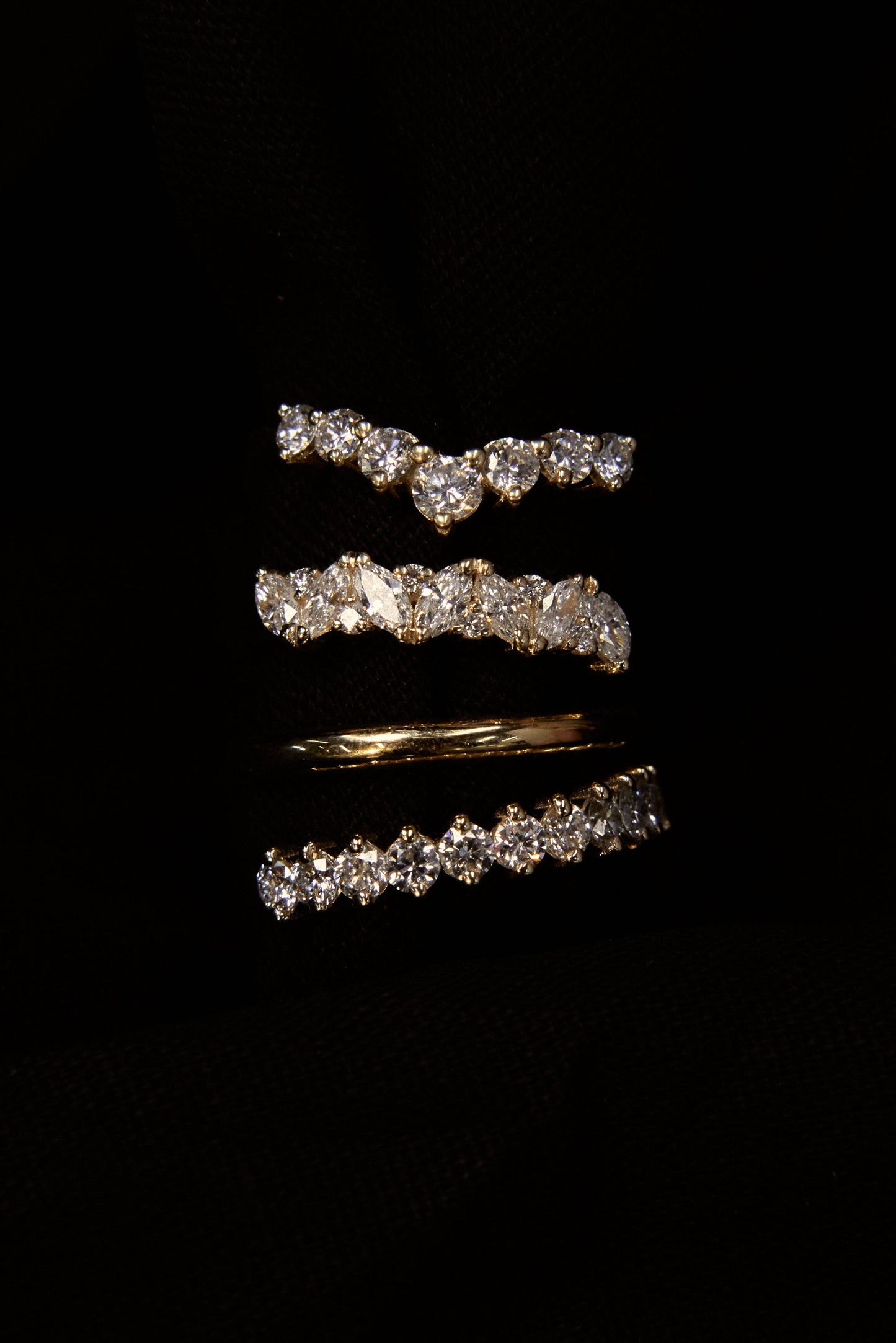 Trish Peng Half Hoop Diamond Eternity Band