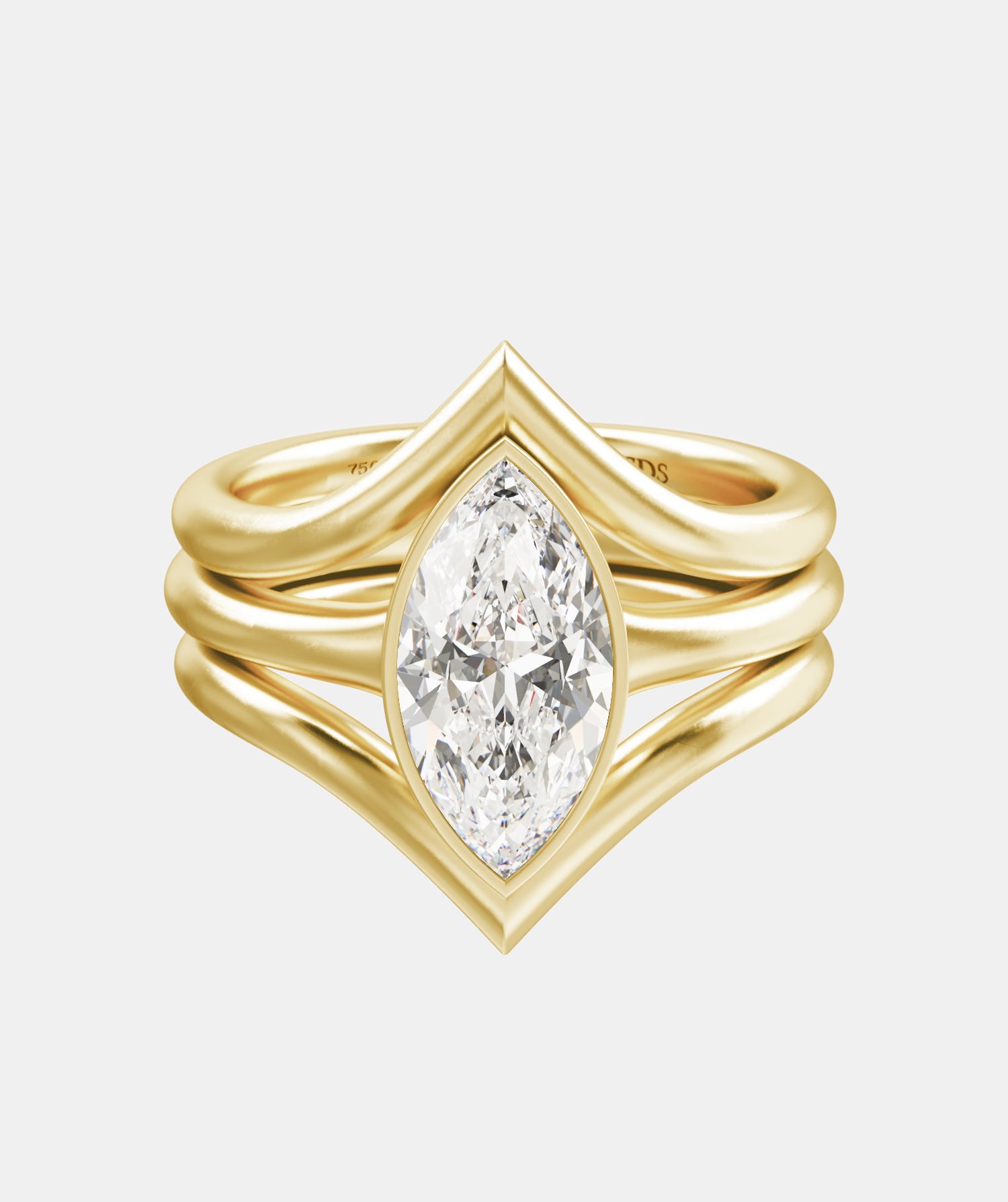 The Porter Chevron Wedding Band