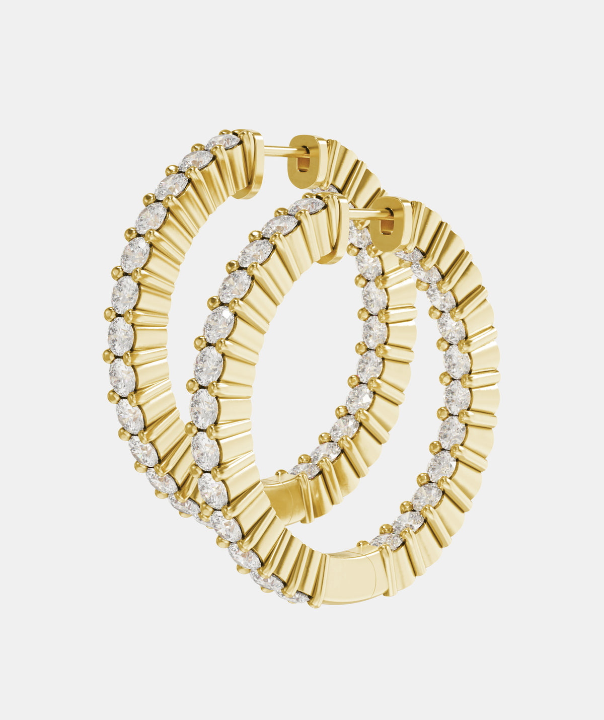 Classic Diamond Hoops