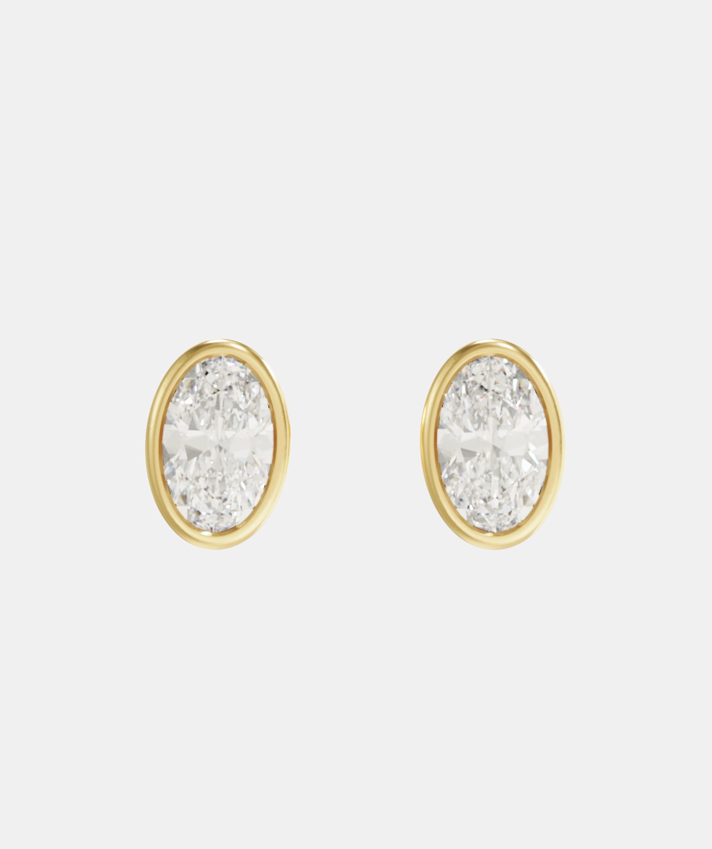 Classic Fancy Mini Lab-Grown Diamond Studs, Bezel Set