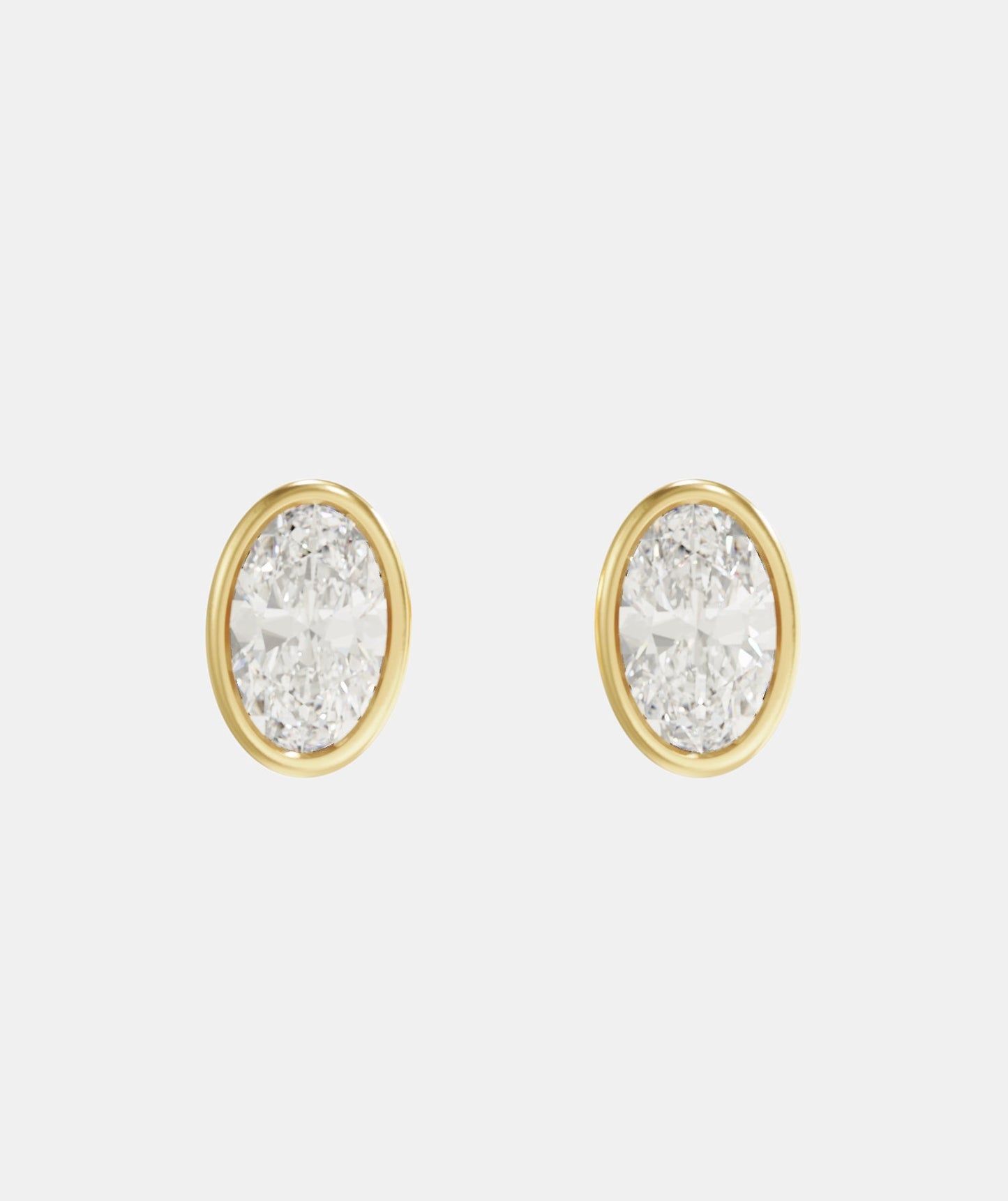 Classic Fancy Mini Natural Diamond Studs, Bezel Set