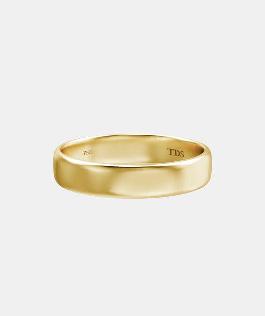 Classic Plain Quarter Rounded Wedding Band - Medium Weight (TDS3)