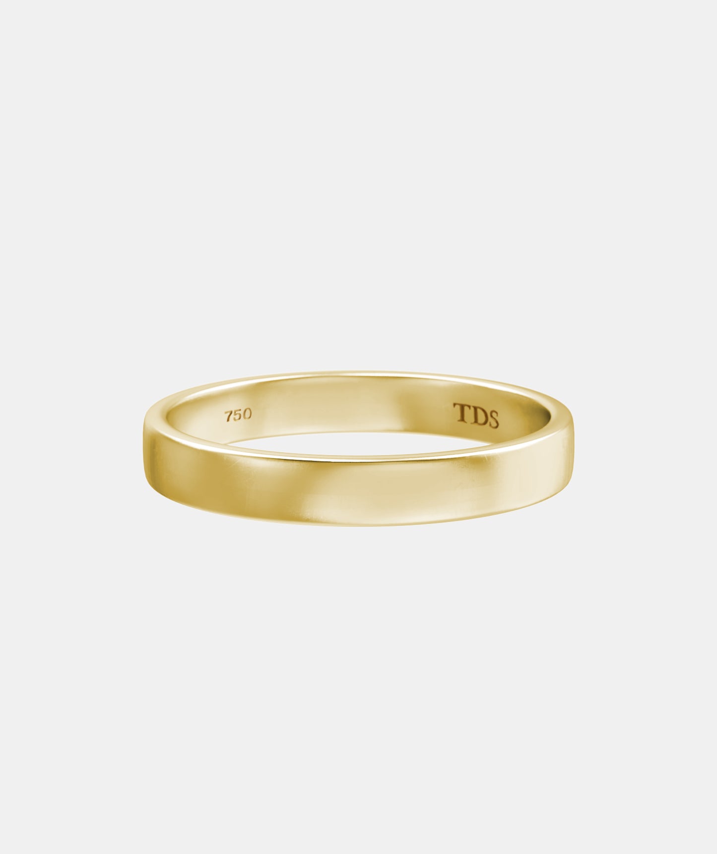 Classic Plain Deep Quarter Round Wedding Band - Deluxe Weight (TDS4)