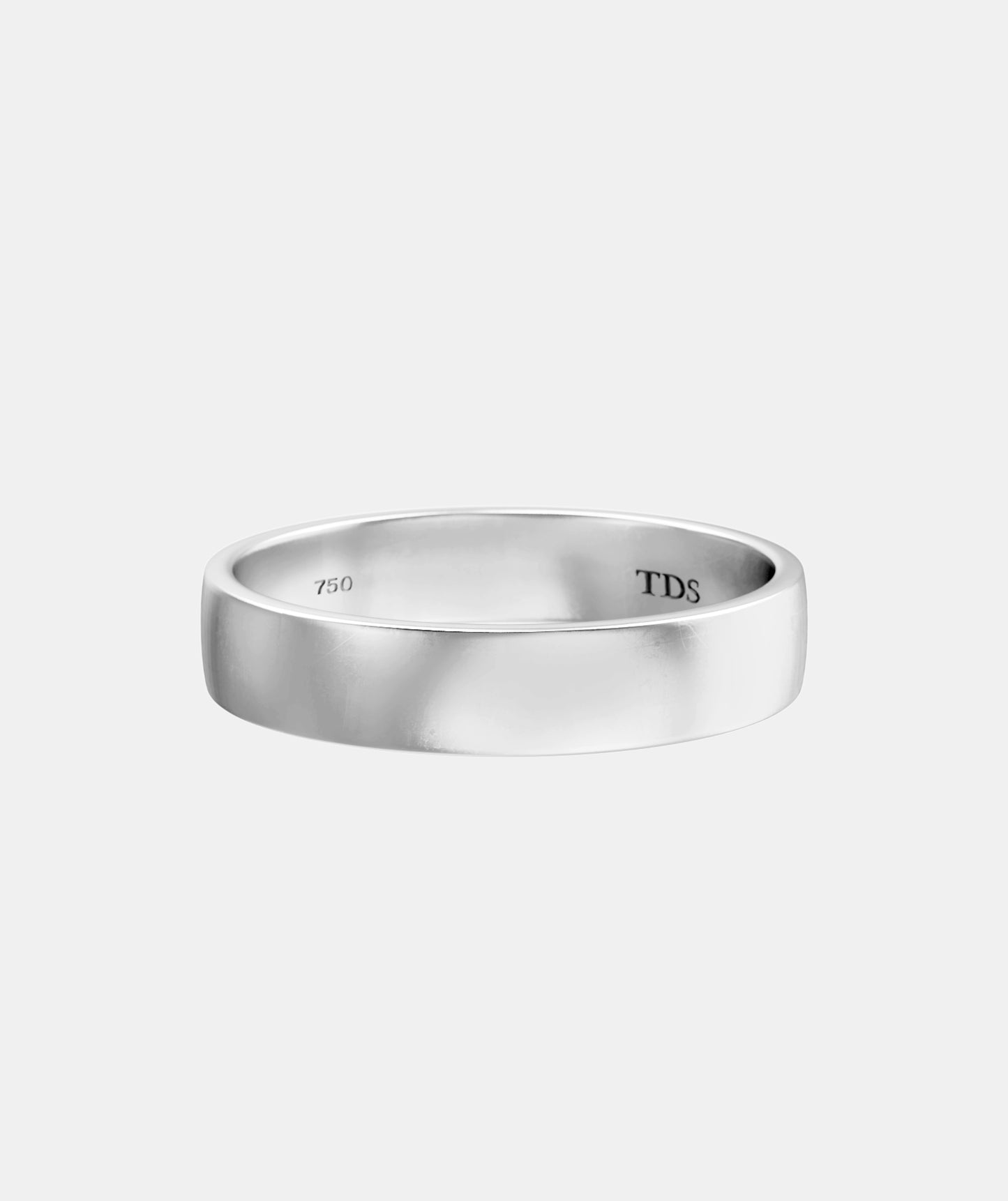 Classic Plain Deep Quarter Round Wedding Band - Deluxe Weight (TDS4)